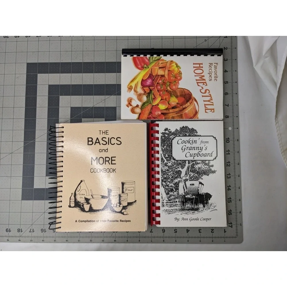 Cookbook Lot Spiral Grannys Cupboard Homestyle Basics & More